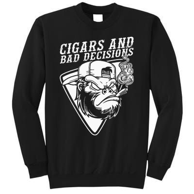 Funny Monkey Cigars And Bad Decisions Sweatshirt