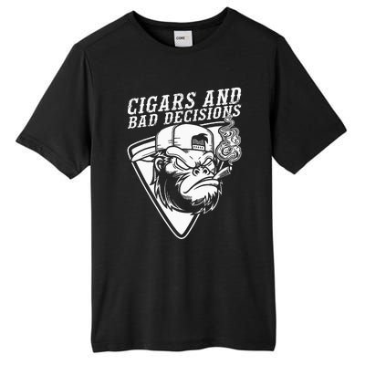 Funny Monkey Cigars And Bad Decisions Tall Fusion ChromaSoft Performance T-Shirt