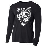 Funny Monkey Cigars And Bad Decisions Cooling Performance Long Sleeve Crew