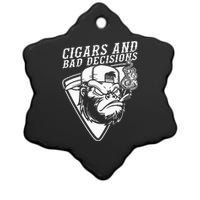 Funny Monkey Cigars And Bad Decisions Ceramic Star Ornament