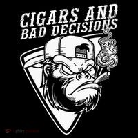 Funny Monkey Cigars And Bad Decisions Poster