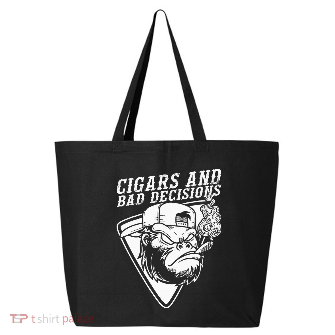 Funny Monkey Cigars And Bad Decisions 25L Jumbo Tote