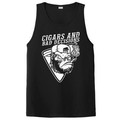 Funny Monkey Cigars And Bad Decisions PosiCharge Competitor Tank