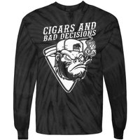 Funny Monkey Cigars And Bad Decisions Tie-Dye Long Sleeve Shirt