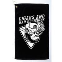 Funny Monkey Cigars And Bad Decisions Golf Towel