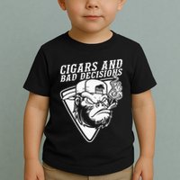 Funny Monkey Cigars And Bad Decisions Toddler T-Shirt