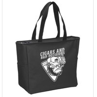 Funny Monkey Cigars And Bad Decisions Zip Tote Bag