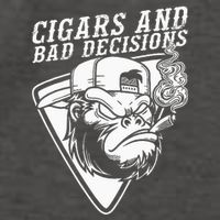 Funny Monkey Cigars And Bad Decisions Vector Backpack