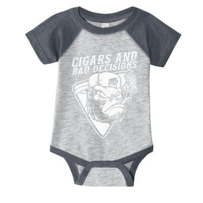 Funny Monkey Cigars And Bad Decisions Infant Baby Jersey Bodysuit