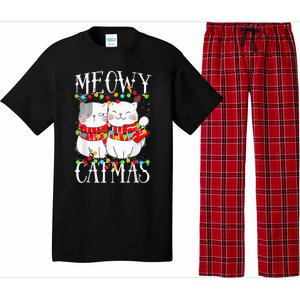 Funny Meowy Catmas Merry Christmas Kitten Pajama Pajama Set