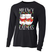 Funny Meowy Catmas Merry Christmas Kitten Pajama Cooling Performance Long Sleeve Crew