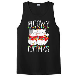 Funny Meowy Catmas Merry Christmas Kitten Pajama PosiCharge Competitor Tank