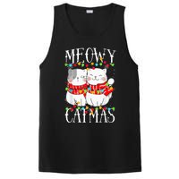 Funny Meowy Catmas Merry Christmas Kitten Pajama PosiCharge Competitor Tank