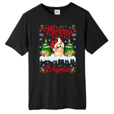 Funny Merry Corgmas Xmas Gift Santa Hat Corgi Christmas Cute Gift Tall Fusion ChromaSoft Performance T-Shirt