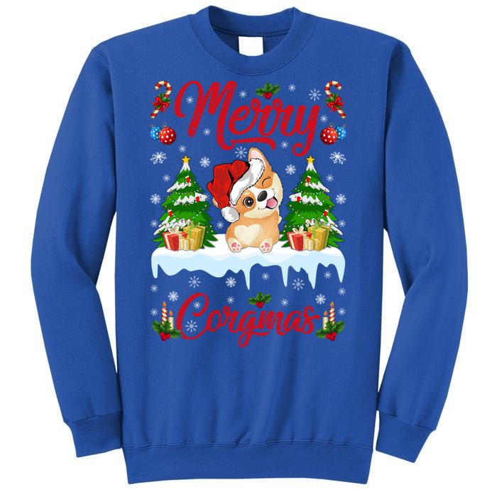 Funny Merry Corgmas Xmas Gift Santa Hat Corgi Christmas Cute Gift Sweatshirt