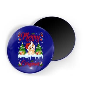 Funny Merry Corgmas Xmas Gift Santa Hat Corgi Christmas Cute Gift Magnet