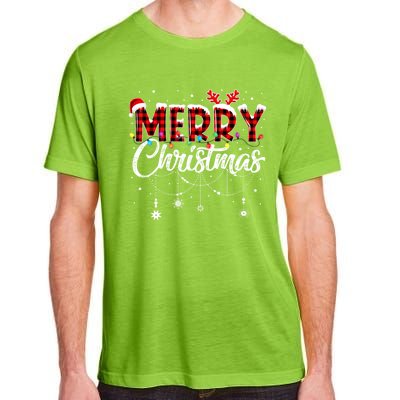 Funny Merry Christmas Lights Xmas Family Adult ChromaSoft Performance T-Shirt