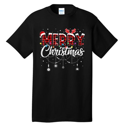 Funny Merry Christmas Lights Xmas Family Tall T-Shirt