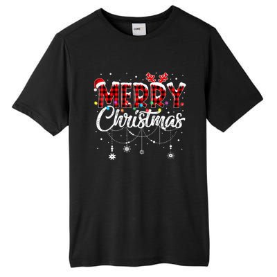 Funny Merry Christmas Lights Xmas Family Tall Fusion ChromaSoft Performance T-Shirt