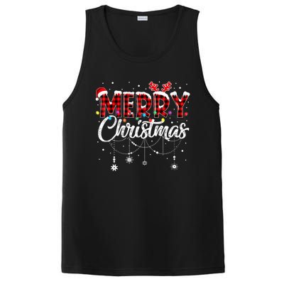 Funny Merry Christmas Lights Xmas Family PosiCharge Competitor Tank