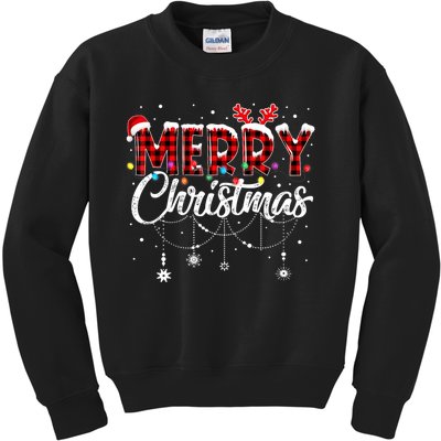 Funny Merry Christmas Lights Xmas Family Kids Sweatshirt