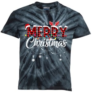 Funny Merry Christmas Lights Xmas Family Kids Tie-Dye T-Shirt