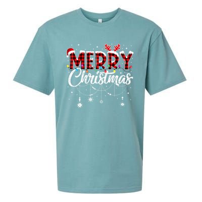 Funny Merry Christmas Lights Xmas Family Sueded Cloud Jersey T-Shirt