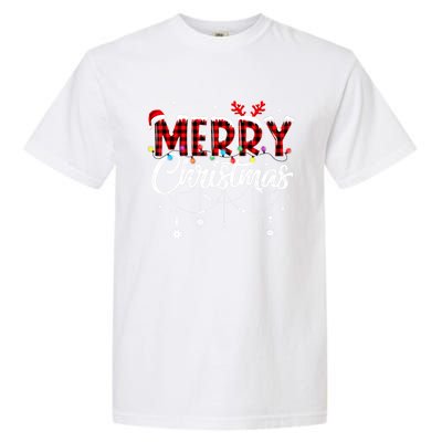 Funny Merry Christmas Lights Xmas Family Garment-Dyed Heavyweight T-Shirt