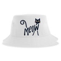 Funny Meow Cat In Black Sustainable Bucket Hat