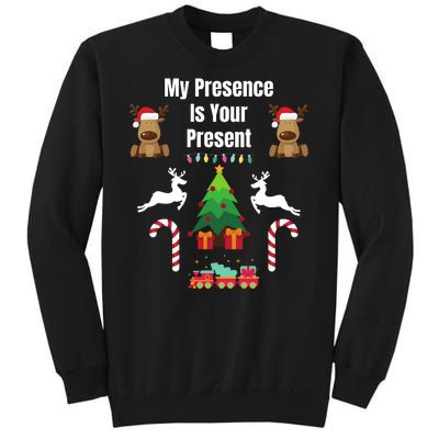 Funny Merry Christmas Sarcastic My Presence Is Your Present Funny Sarcastic Xmas Sweatshirt