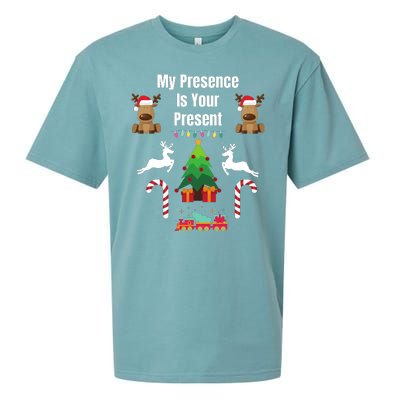 Funny Merry Christmas Sarcastic My Presence Is Your Present Funny Sarcastic Xmas Sueded Cloud Jersey T-Shirt