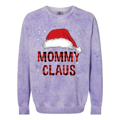 Funny Mommy Claus Red Plaid Christmas Family Pjs Matching Gift Colorblast Crewneck Sweatshirt