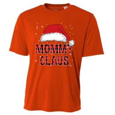 Funny Mommy Claus Red Plaid Christmas Family Pjs Matching Gift Cooling Performance Crew T-Shirt