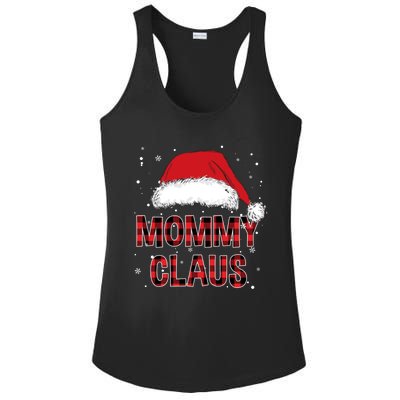 Funny Mommy Claus Red Plaid Christmas Family Pjs Matching Gift Ladies PosiCharge Competitor Racerback Tank