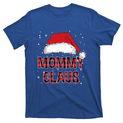 Funny Mommy Claus Red Plaid Christmas Family Pjs Matching Gift T-Shirt