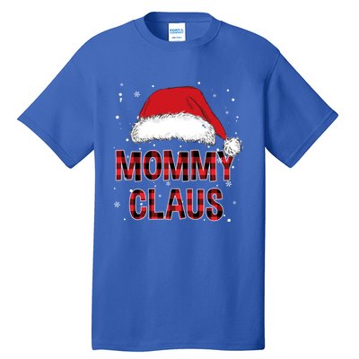 Funny Mommy Claus Red Plaid Christmas Family Pjs Matching Gift Tall T-Shirt