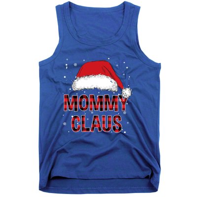 Funny Mommy Claus Red Plaid Christmas Family Pjs Matching Gift Tank Top