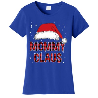 Funny Mommy Claus Red Plaid Christmas Family Pjs Matching Gift Women's T-Shirt