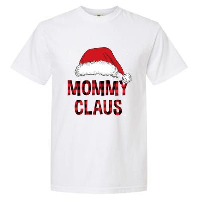 Funny Mommy Claus Red Plaid Christmas Family Pjs Matching Gift Garment-Dyed Heavyweight T-Shirt