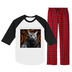 Funny Meme Cat Rage Is Consuming Me Raglan Sleeve Pajama Set