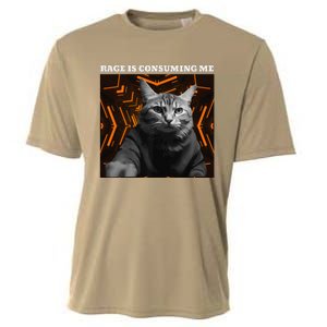 Funny Meme Cat Rage Is Consuming Me Cooling Performance Crew T-Shirt