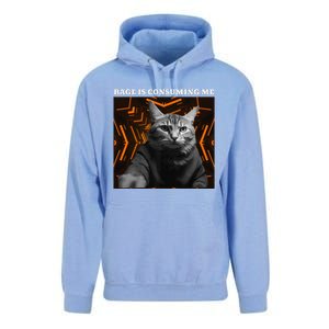 Funny Meme Cat Rage Is Consuming Me Unisex Surf Hoodie