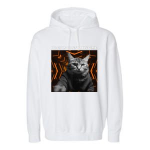 Funny Meme Cat Rage Is Consuming Me Garment-Dyed Fleece Hoodie