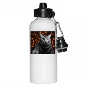 Funny Meme Cat Rage Is Consuming Me Aluminum Water Bottle