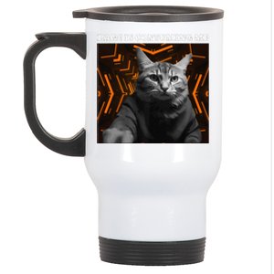 Funny Meme Cat Rage Is Consuming Me Stainless Steel Travel Mug