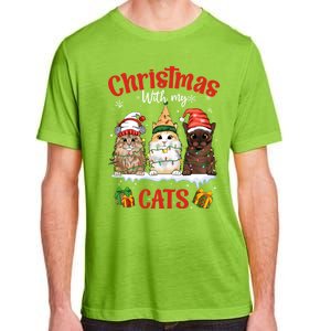 Feline Meowy Catmas Lover Christmas With My Cats Great Gift Adult ChromaSoft Performance T-Shirt