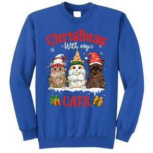 Feline Meowy Catmas Lover Christmas With My Cats Great Gift Sweatshirt