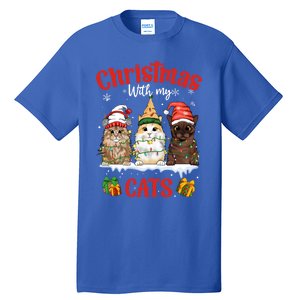 Feline Meowy Catmas Lover Christmas With My Cats Great Gift Tall T-Shirt