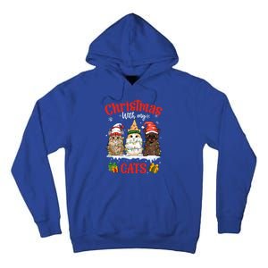 Feline Meowy Catmas Lover Christmas With My Cats Great Gift Tall Hoodie