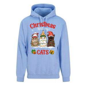 Feline Meowy Catmas Lover Christmas With My Cats Great Gift Unisex Surf Hoodie